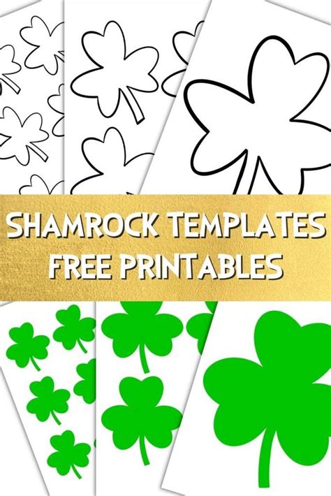 Grab These Cute Shamrock Template Free Printables For St Patricks Day