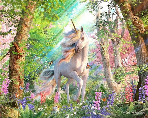 Unicorn Enchanted Forest By David Penfound Redbubble