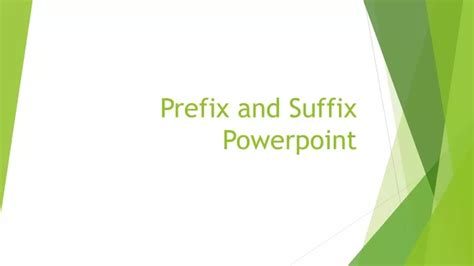 Ppt Prefix And Suffix Powerpoint Powerpoint Presentation Free