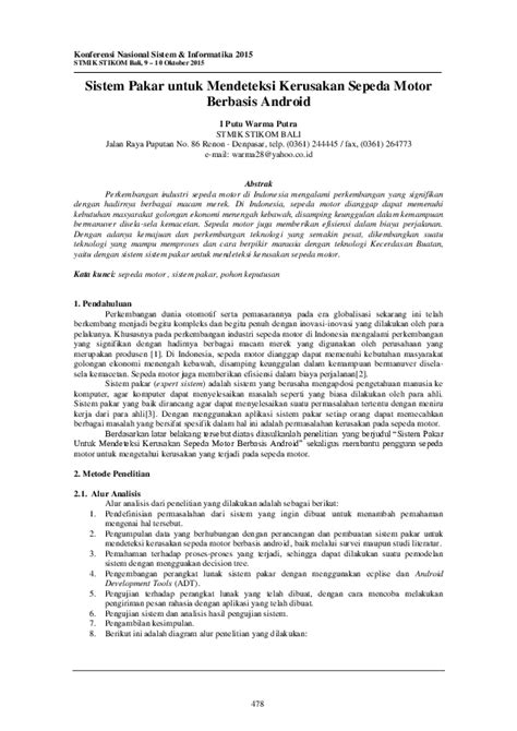 Dengan ini sistem pakar yang dihasilkan bisa digunakan sebagai alat bantu sementara untuk diagnosa penyakit diabetes melitus. Jurnal Sistem Pakar Berbasis Android | Jurnal Doc