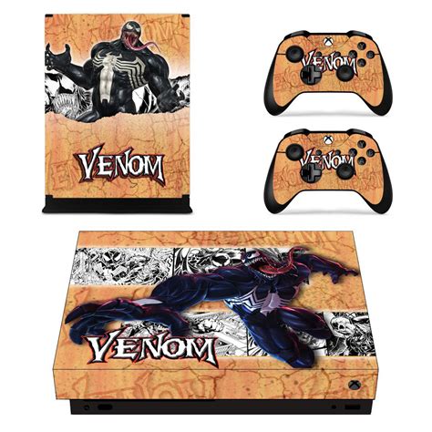 Venom Decal Skin Sticker For Xbox One X Console And Controllers