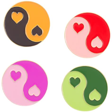 Cute Yin Yang Pins Set 4 Pcs · Foreveronline · Online Store