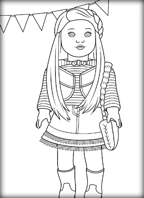Select one of 1000 printable coloring pages of the category for girls. American Girl Doll Drawing at GetDrawings | Free download