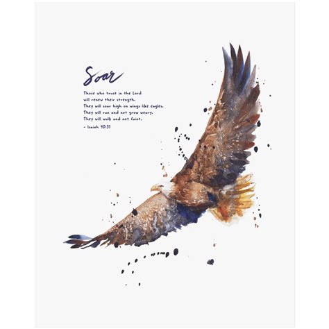 Soar On Wings Like Eagles Isaiah 4031⁣⁣ Scripture Art Print