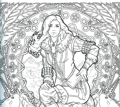 Adult Coloring Pages Witcher 3 Jesyscioblin