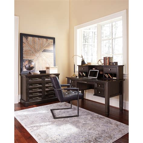 Ashley Signature Design Townser Solid Pine Home Office Desk And Hutch