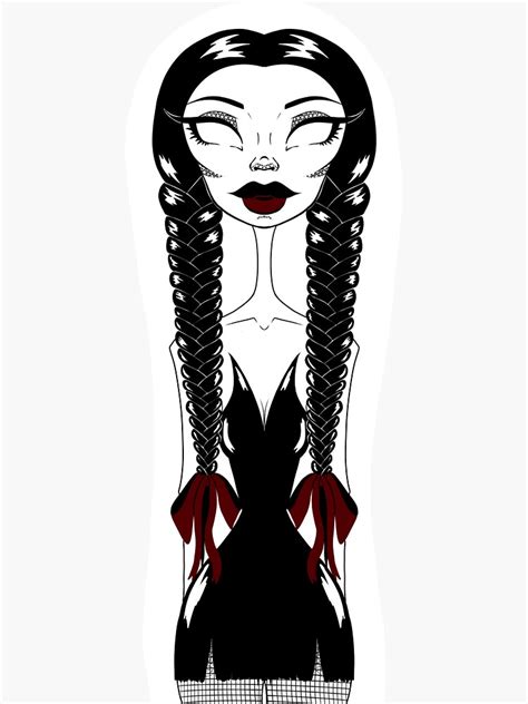 Wednesday Addams All Grown Up Sticker For Sale By Gingerwitchart Redbubble