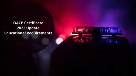 Oacp Certificate Educational Requirements Update Youtube