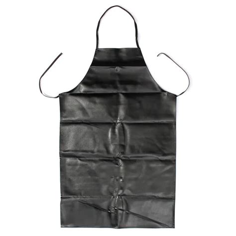 Leather Chef Apron Cooking Bib Apron Waterproof Restaurant Kitchen Durable Sleeveless Apron For