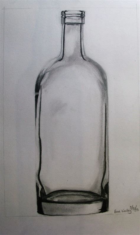 How To Draw A Bottle With Shading Creativeline