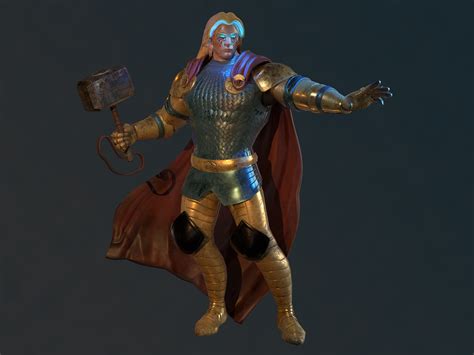 Oliver Pollard 3d Game Artist Rune King Thor Character