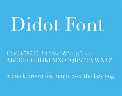 Didot Font Free Download Free Fonts