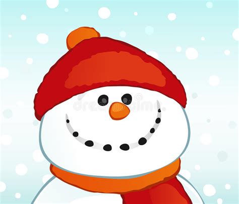 Snowman Stock Vector Illustration Of Funny Winter Happy 12740075