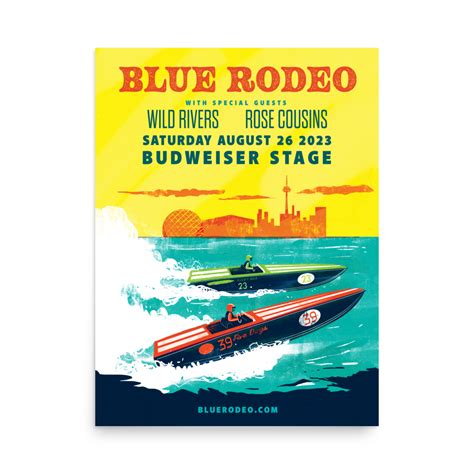 Blue Rodeo Budweiser Stage 2023 Gig Poster 18″x24″
