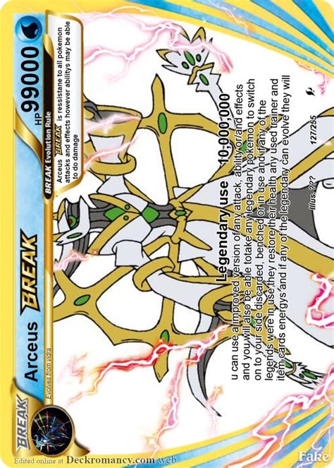 50+ cards = 50 asorted pokemon cards, 2 random rare cards, 1 random vmax pokemon card (300 hp or higher) plus a lightning card collection's deck box 3.9 out of 5 stars 156 $34.29 $ 34. The God Of Pokemons ARCEUS | Pokemon cards, Make your own ...
