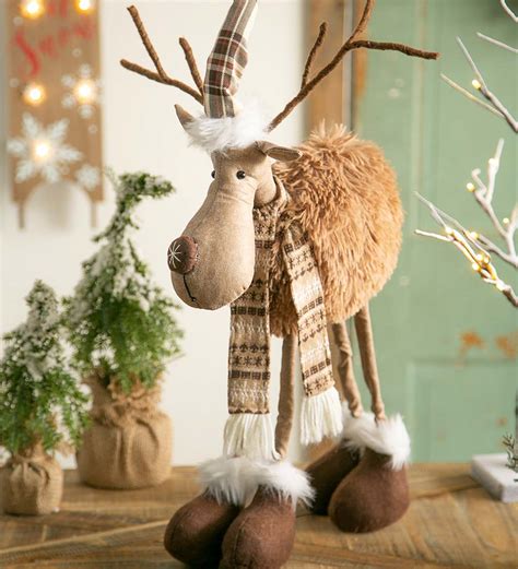 Snowflake Reindeer With Wintry Outerwear Decor Wind And Weather