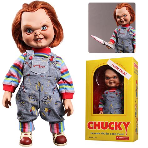 Mezco Toys Childs Play 3 Pizza Face Chucky Talking Doll 15