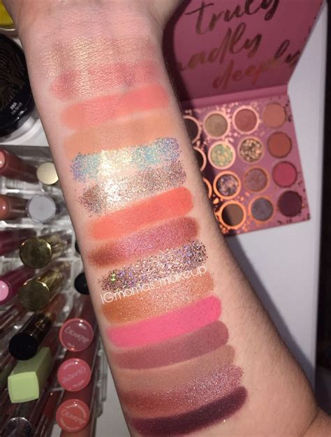 Colourpop Truly Madly Deeply Palette Swatches Colourpop Pink Eye Makeup Colourpop Cosmetics