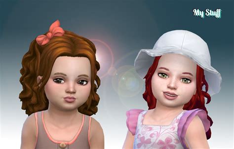 Leonora Hairstyle For Toddlers Toddler Cc Sims 4 Sims 4 Toddler