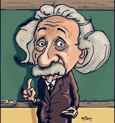 Albert Einstein Einstein Caricature Cartoon Illustration Drawing Cartoon Drawings Cool