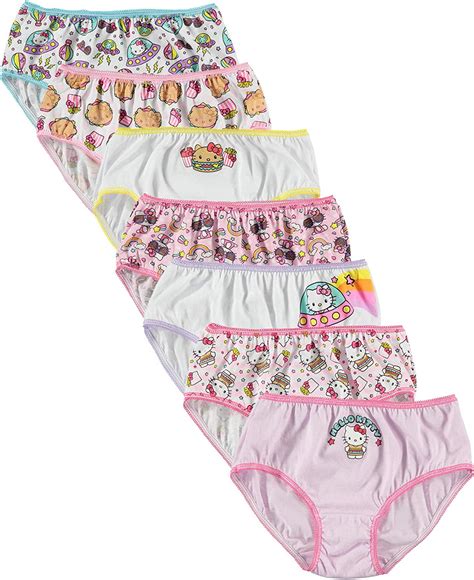 Hello Kitty Hello Kitty Girls 7pk Panties Unterhosen Amazon De Bekleidung