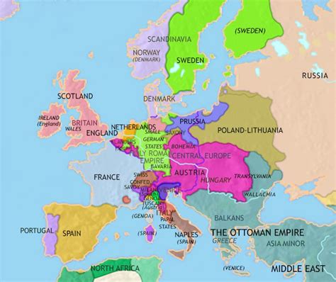 Map Of Europe In First Day Of Spring Countdown