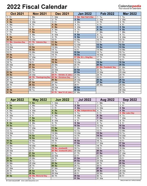 Fiscal Calendars 2022 Free Printable Pdf Templates 49 Off