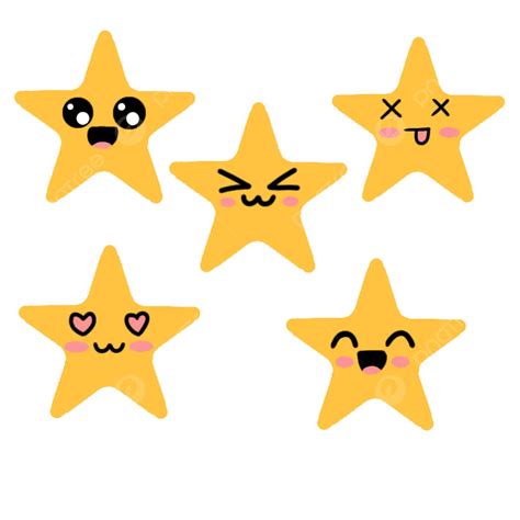 Paket Stiker Bintang Stiker Bintang Bintang Stiker Lucu Png