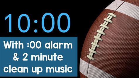 Football 10 Minute Rotation Timer 2 Minute Clean Up Timer Youtube