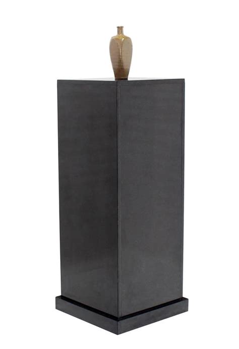 Large Tall Black Granite Pedestal At 1stdibs