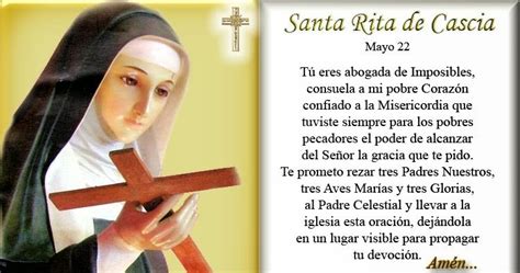 Bienaventurada santa rita, santa a quien recurrimos los devotos que ya carecemos de esperanzas, que pedimos causas imposibles. Gracias de la Medalla Milagrosa Oraciones e intenciones a ...