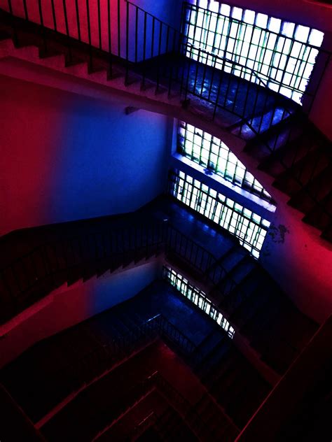 Darkiplier Retro Waves Neo Noir Scenic Design Stage Lighting Red Led Blue Aesthetic Light