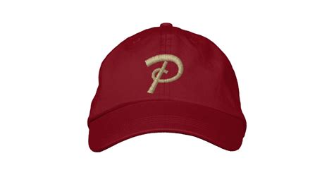 Embroidery Monogram Letter P Initial Embroidered Baseball Cap Zazzle