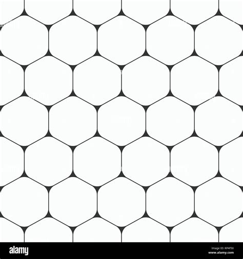 Vector Seamless Pattern Of Hexagons With Rounded Corners Modern