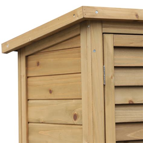 Outsunny Garden Storage Shed Solid Fir Wood Garage Organisation Sturdy