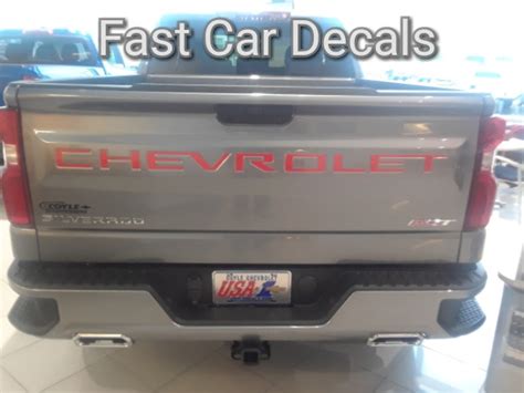 2019 Chevy Silverado Tailgate Letters Name Insert Decals 3m Vinyl