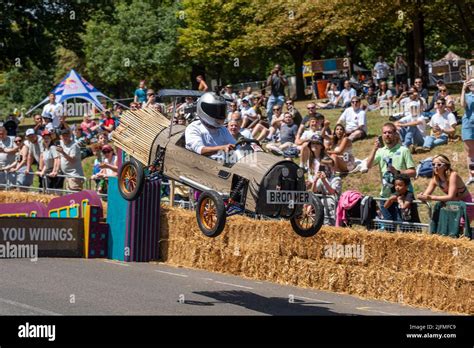 Team Clean Up Crew Kart Taking The Final Jump At The Red Bull Soapbox Race At Alexandra