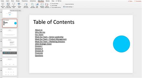 Make A Great Table Of Contents In Powerpoint Ppt Video