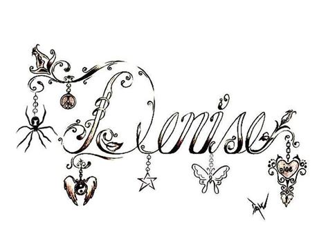 Denise Tattoo Design With Charms By Denise A Wells Flickr