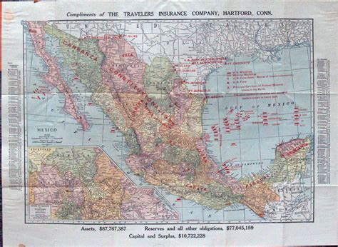 War Map Of Mexico Showing The War Strength Of The United States Army