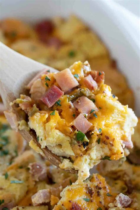 Ham And Cheese Easy Breakfast Casserole Recipe Taste And Tell