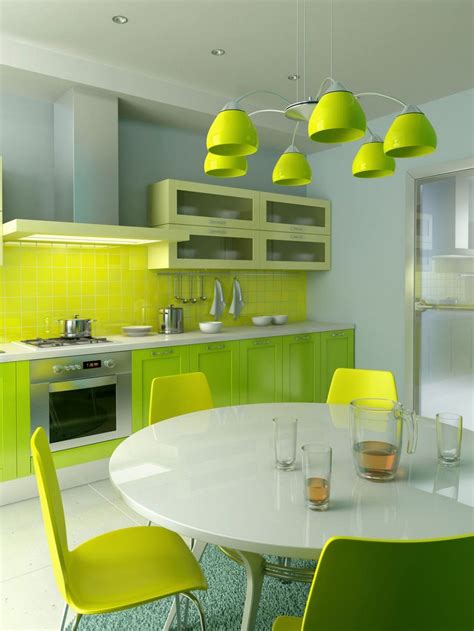 Interior Design Green Kitchen Combine Color To Be Green Is It Easy