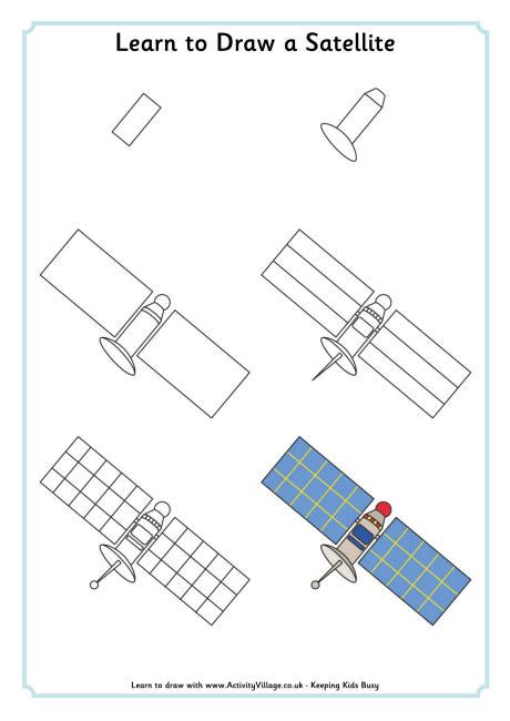 Learn To Draw A Satellite