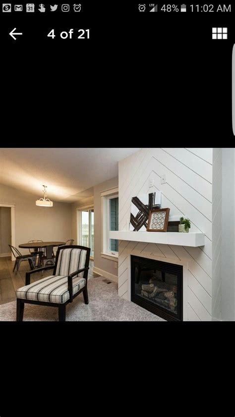 This video is sponsored by jolie home. Fireplace...herringbone pattern shiplap | Freestanding ...