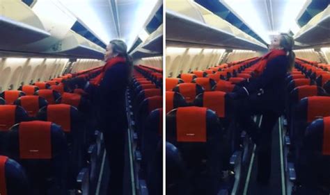 Watch Flight Attendant Performs Shocking Activity On A Plane Travel