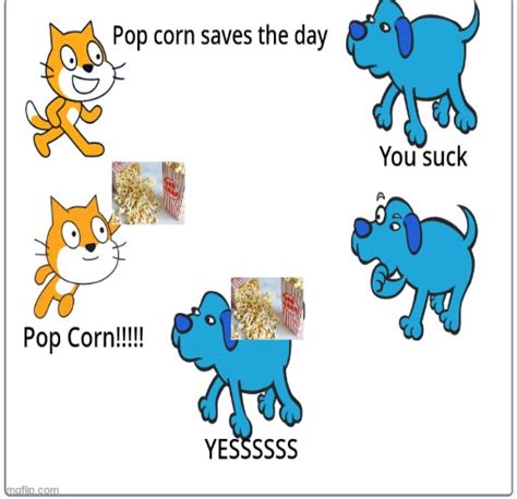 Scratch Cat Pop Corn Pog Imgflip