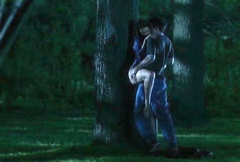 Jessica Pare Sex Against A Tree In Lost And Delirious
