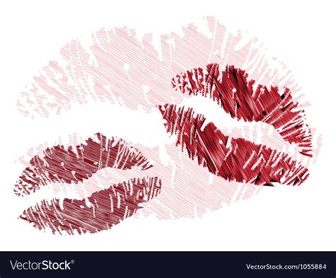 Lipstick Kisses Royalty Free Vector Image Vectorstock