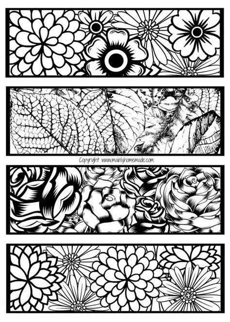 There are also flowers as well, which makes it enjoyable to color for anyone of. Floral Coloring Bookmarks With 4 Designs by MainlyHomemade ...