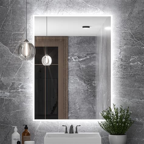 Buy Tokeshimi Led Bathroom Mirror Wall Ed Mirror With Demister Pad And Touch Light Switch